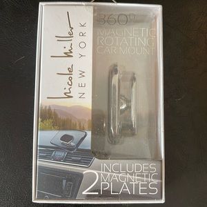 NIB Nicole Miller 360o Rotating Magnetic Car Mount